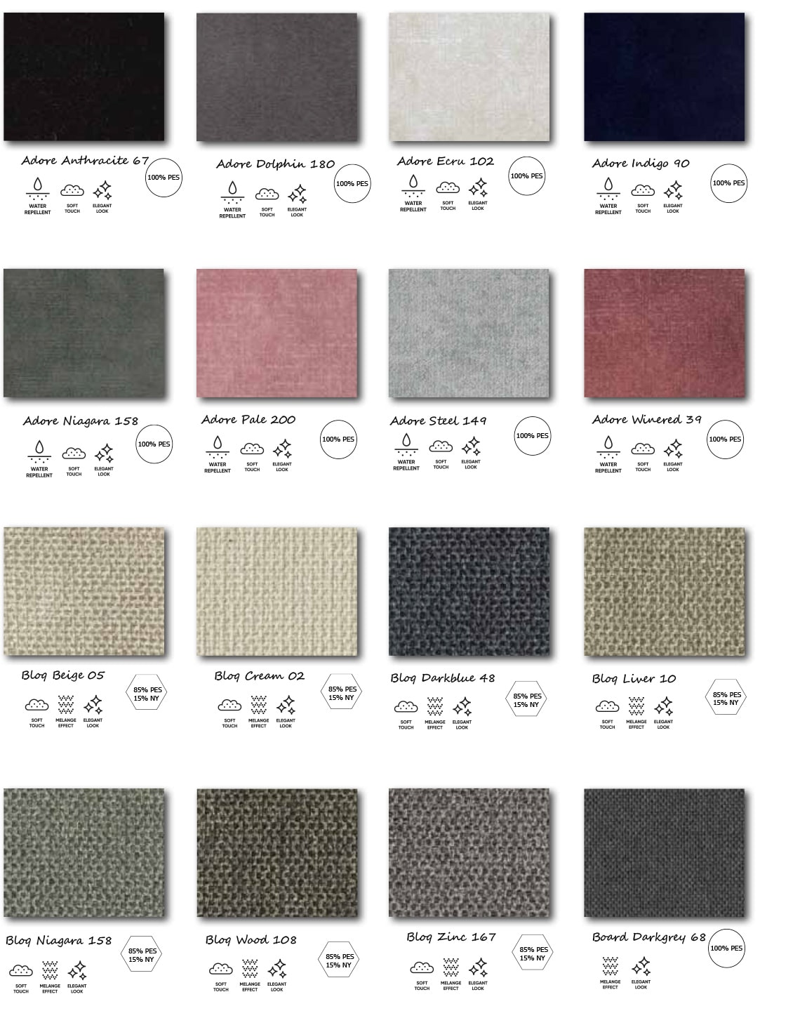 Stofkleuren Adore en Bloq | Stylzzz