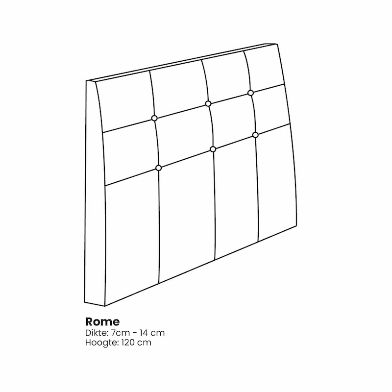 Rome hoofdbord afmetingen | Stylzzz